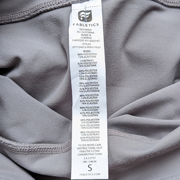 Fabletics Mid Rise Mesh Powerhold Legging in Sandstorm Sandstone & Vanilla Sz S - Picture 9 of 9